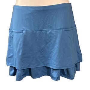 LUCKY IN LOVE  Blossom Pleated Tennis Golf Skort  Aegean Blue Women's S …